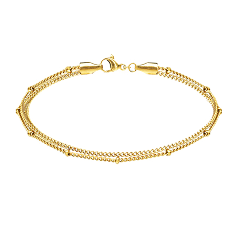 Gold-plated Basic bracelet and Basic rings