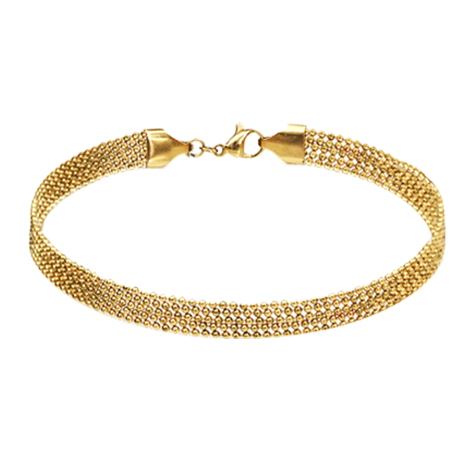 Gold-plated bracelet five individual ball chains
