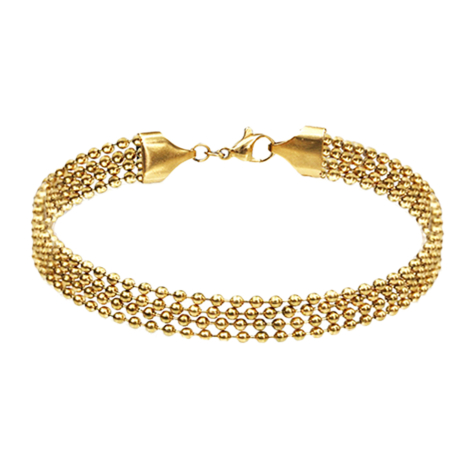 Chaîne de bras dorée quatre chaînes à boules individuelles