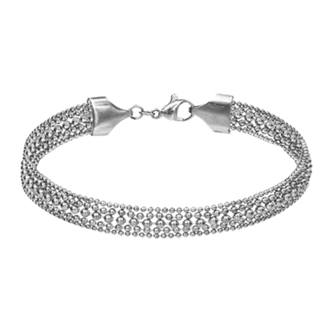 Bracelet silver four individual ball chains