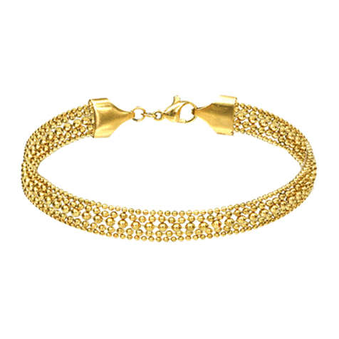 Armkette vergoldet fünf einzelne Kugelketten gemischt