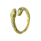 Gold-plated ring with two snakes