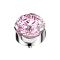 Dermal Anchor silber flach Kristall pink gefasst