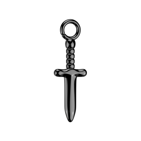 Ciondolo nero pugnale