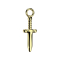 Pendentif poignard plaqué or