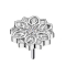 Fiore di loto senza filettatura argento cristallo argento