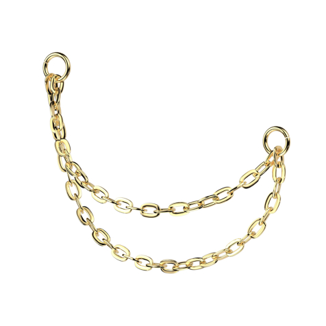 Catena di collegamento Basic placcata in oro a due fili