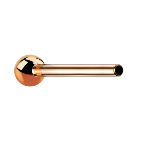 Micro Threadless Barbell-Stab rosegold mit Kugel