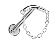 Micro Threadless Labret argento barra argento ciondolo...