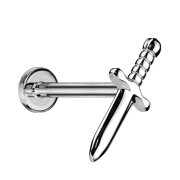 Micro Labret filetage intérieur argent poignard...