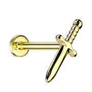 Micro Labret Internal Thread Gold-Plated Dagger Gold-Plated