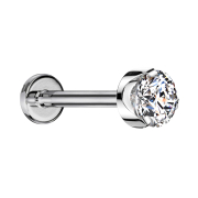 Micro labret filetage intérieur argent plat...