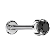 Micro labret filetage intérieur argent plat...