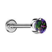 Micro labret filetage intérieur argent plat...