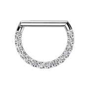 Micro bague segmentée pliable argent demi-bague...