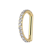 Micro segment ring, foldable, gold-plated, half ring,...