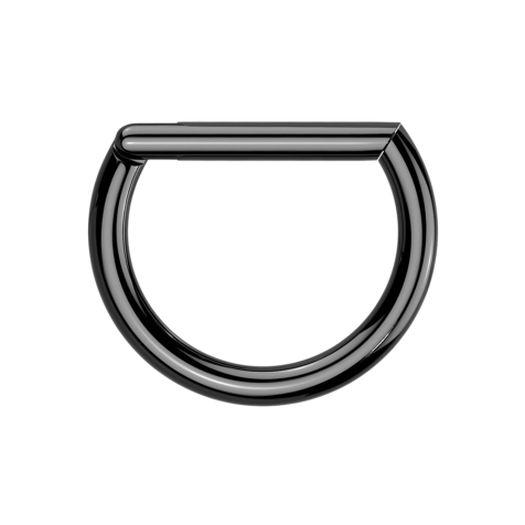 Micro anneau segmenté pliable noir demi-anneau