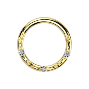 Micro bague segmentée pliable plaquée or,...