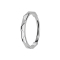 Micro segment ring, foldable, silver, V-faceted