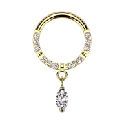 Micro bague segmentée pliable plaquée or,...