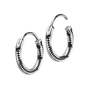 Folding earring silver double triangle twist