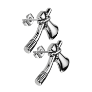 Boucles doreilles argent hache