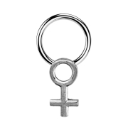 Micro Closure Ring silver Gender symbol woman silver