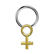 Anello Micro Closure argento simbolo di genere donna...