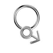 Anello di chiusura argento simbolo di genere uomo argento