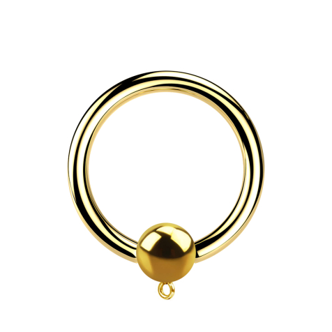 Anello di chiusura Micro placcato oro con pallina Anello per ciondolo