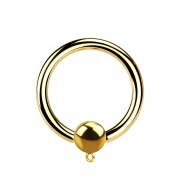 Anello di chiusura Micro placcato oro con pallina Anello...