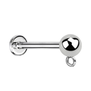 Micro Labret femelle argent avec anneau boule pour pendentif
