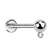 Micro Labret Innengewinde silber mit Kugel Ring für...