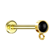 Micro Labret Innengewinde vergoldet mit Zylinder...