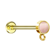 Micro labret internal thread gold-plated with cylinder...
