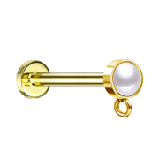 Micro labret internal thread gold-plated with cylinder...