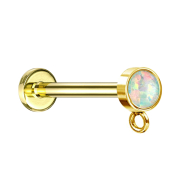 Micro labret internal thread gold-plated with cylinder...