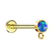 Micro labret internal thread gold-plated with cylinder...
