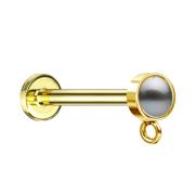 Micro labret internal thread gold-plated with cylinder...