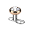 Dermal Anchor Internal Thread Rosegold with Crystal Silver