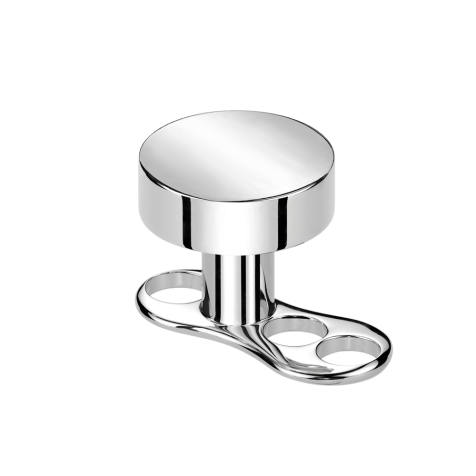 Ancrage dermique à filetage intérieur argenté avec cylindre plat argenté