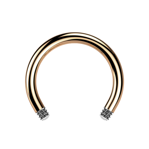 Micro Circular Barbell Rod rose gold