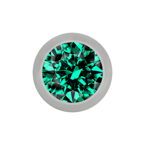 Kugel silber mit Kristall türkis