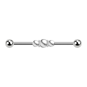 Barbell silver due palline tre palline con fascia per...