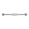 Barbell silver due palline tre palline con fascia per palline