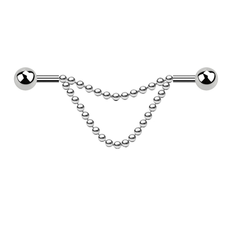 Barbell silver due palle due catene