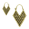 Gold-plated diamond bead earring