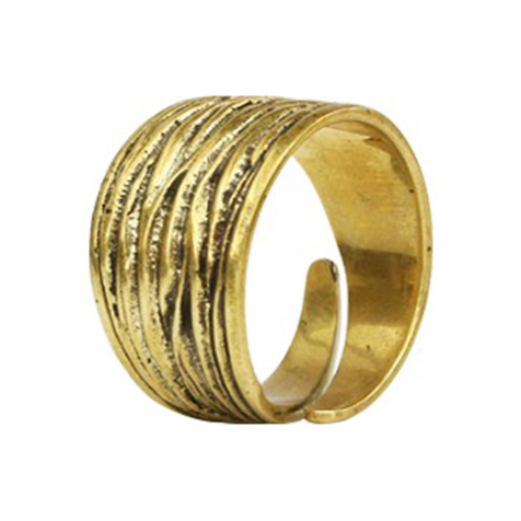Gold-plated ring with structure