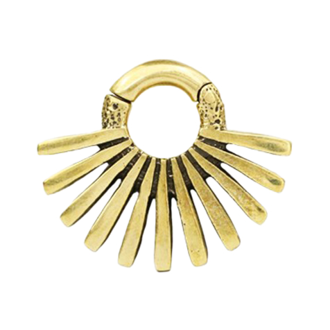Hinged ear weight gold-plated Sun