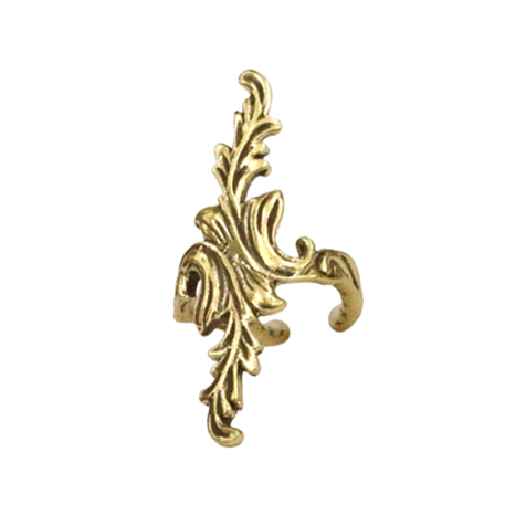 Ear Cuff gold-plated crossed plant